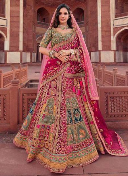 Rani Colour Royal 27 Wedding Wear Wholesale Bridal Lehenga Choli Collection 1008